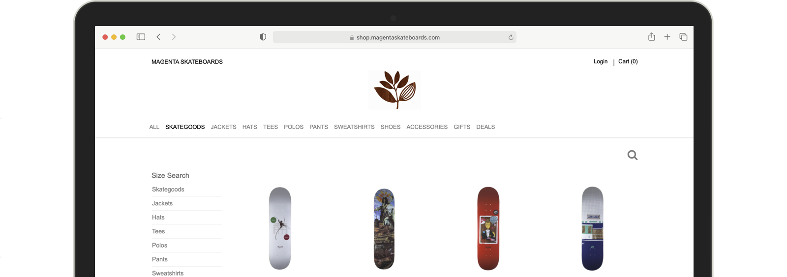 Main developer for the Magenta Skateboards website and B2B admin system